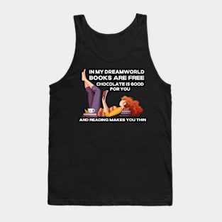 Funny Reading Design for Bookworms Tank Top